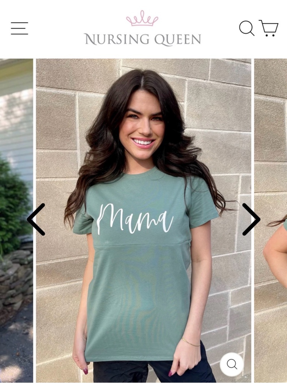 CURSIVE "MAMA" NURSING T-SHIRT
- FOREST